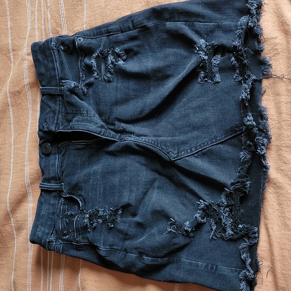 American Eagle Black Jean Skirt